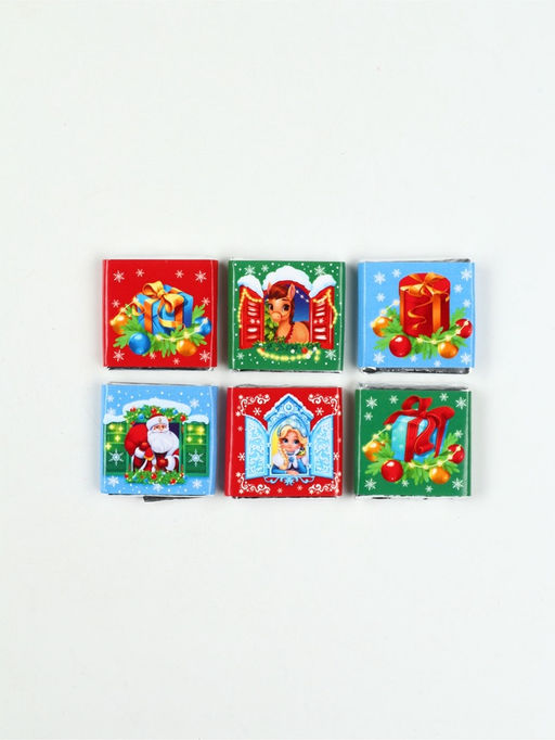 Шоколад новогодний молочный Домик, 6 шт., 5 г