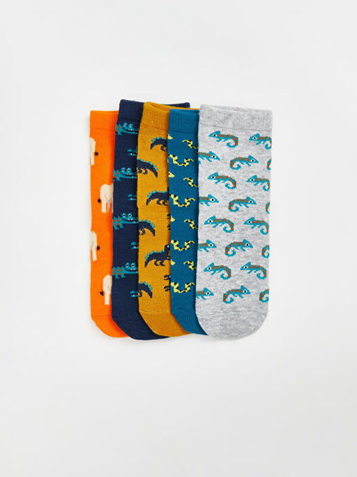 Desenli Erkek ?ocuk Soket ?orap 5li