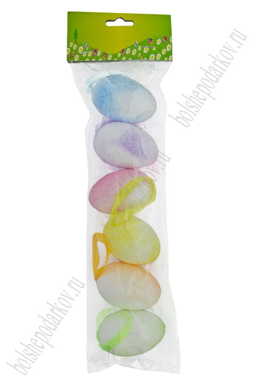 Пасхальный декор 5,5 см Яйца (6 шт) SF-7474, №10 - Больше подарков фото 2