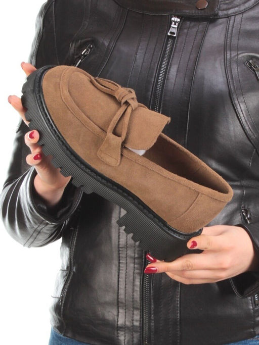 5929-5 BROWN Лоферы женские - No name фото 2