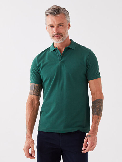 Polo Yaka K?sa Kollu Pike Erkek Ti??rt