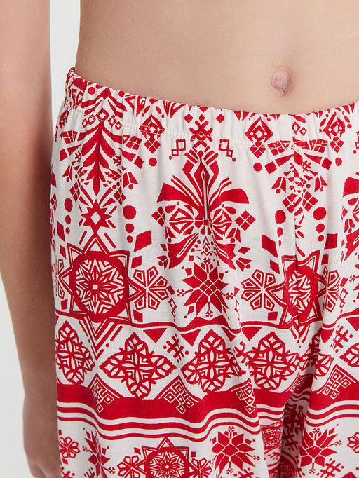 Пижама для мальчиков красная с принтом и надписью Чакаю Каляды - Mark formelle фото 8