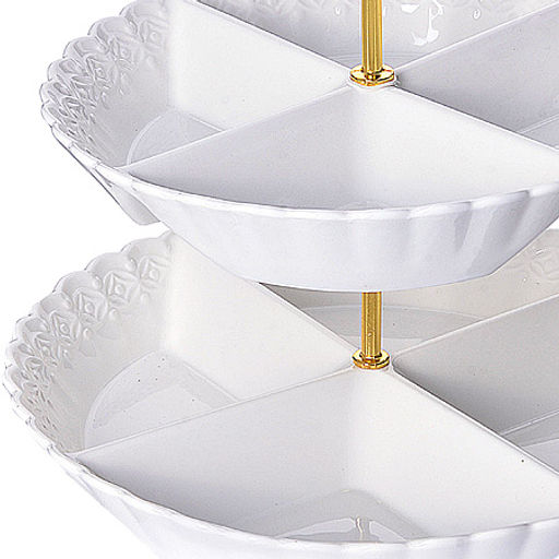 27538 Менажница 2ярус 22+26см фарфор LR (х8) - Mayer&boch фото 2