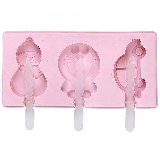 Форма силиконовая для замораживания фруктового льда/мороженого "Ассорти-3" 18х9х2см, цвета микс (Китай)