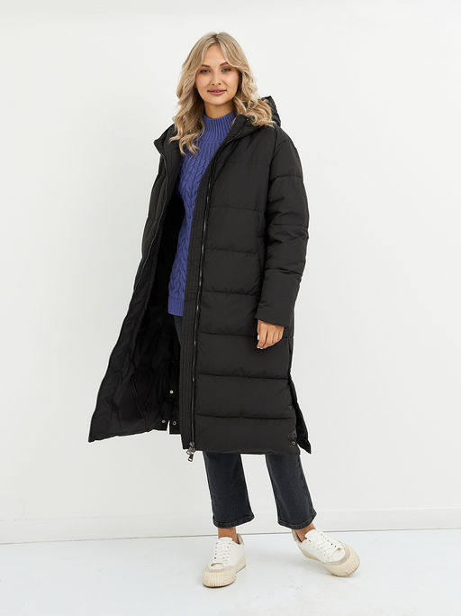 Пуховик женский черный стеганный - Glenfield фото 5