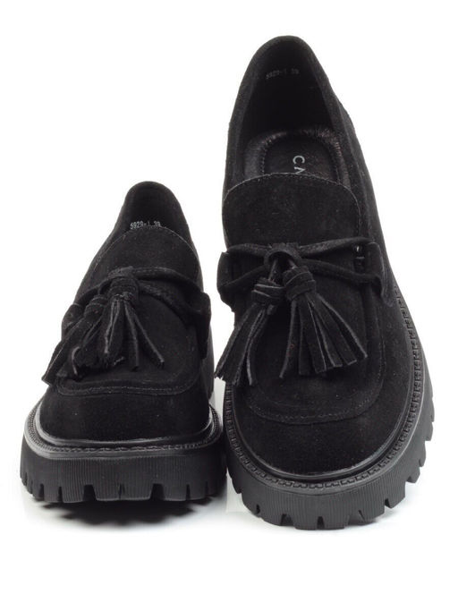 03-5929-1 BLACK Лоферы женские (натуральная замша) - No name фото 14