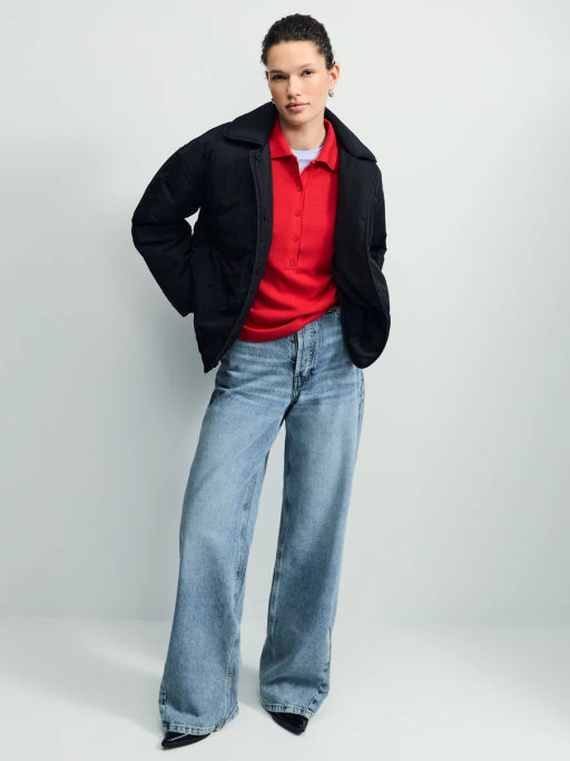 Утепленная куртка с отложным воротником / Zarina  фото 5