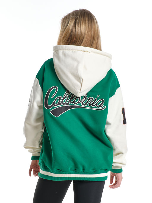 Толстовка с капюшоном с принтом 33-7647 красный - Mini maxi фото 24