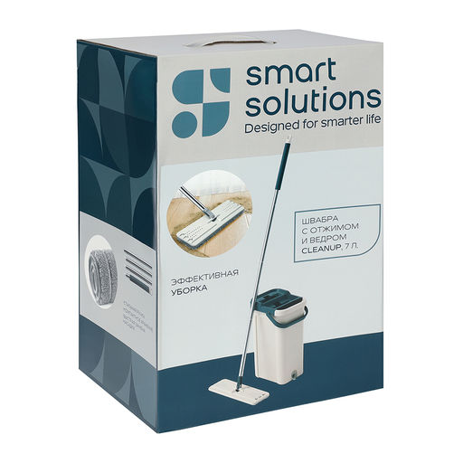 Швабра с отжимом и ведром cleanup, smart solutions