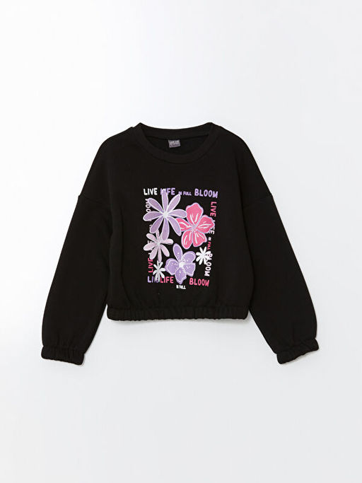 Bisiklet Yaka K?z ?ocuk Sweatshirt