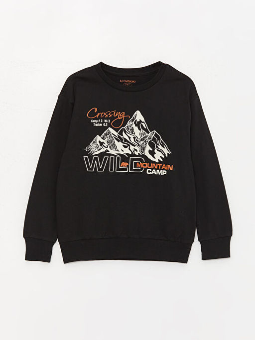 Bisiklet Yaka Bask?l? Uzun Kollu Erkek ?ocuk Pijama Tak?m? - Waikiki фото 2