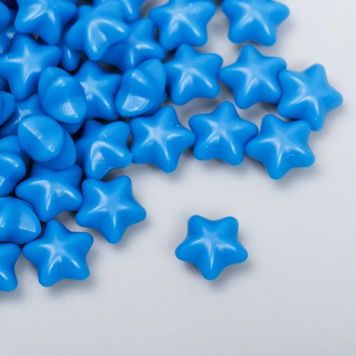 Сургуч в гранулах в пакете «Звёздочки», синий матовый, 55 г, 12×8 см