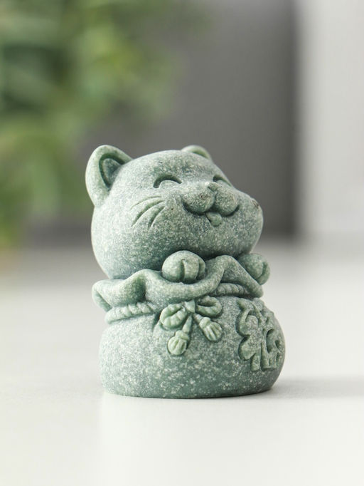 Сувенир песчаник "Манэки-нэко" набор 4 шт 4,3х4х5,5 см