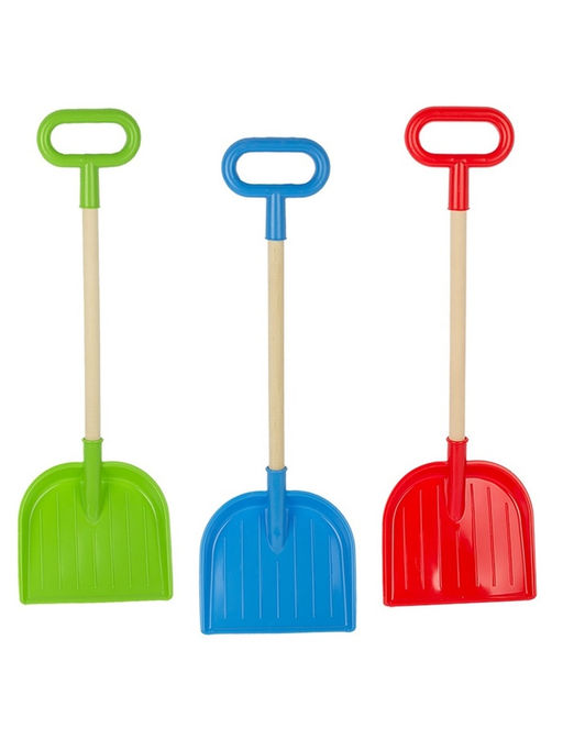 Лопата детская, деревянный черенок, 60 см, МИКС