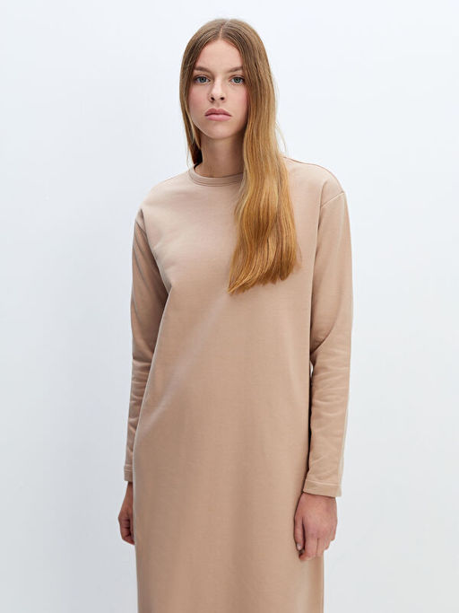 Bisiklet Yaka Kad?n Sweatshirt Elbise