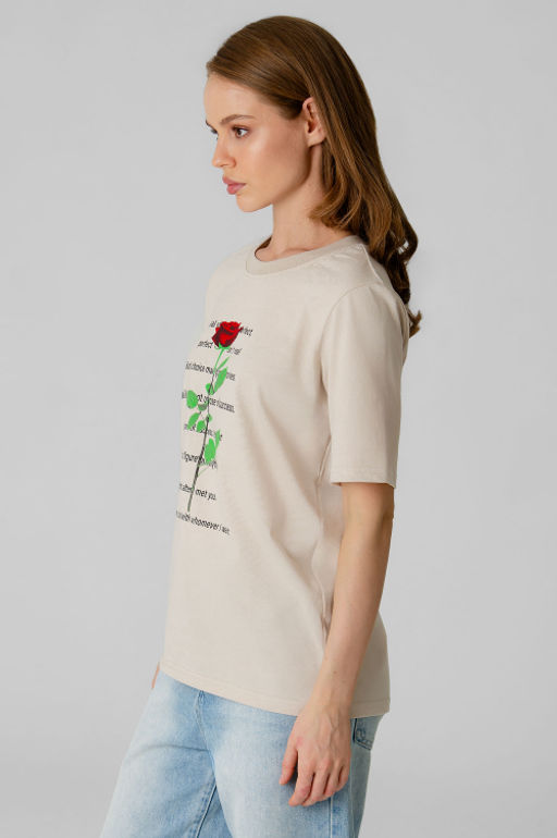 Арт. 31162 Футболка женская 44-52 (5 шт) Цвет:бежевый