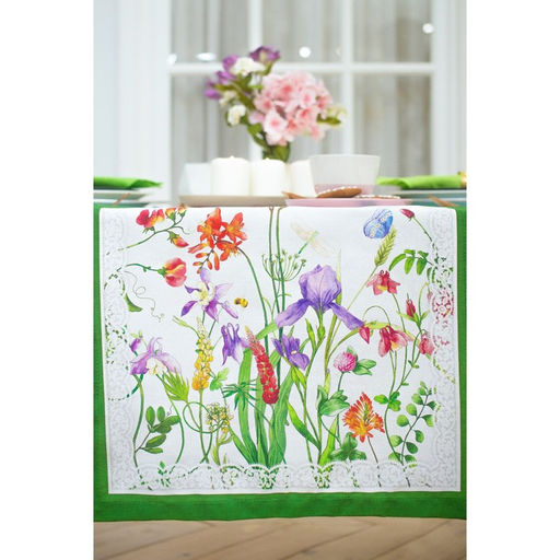 Дорожка на стол Луговые цветы, 40?146 см3 см, 100% хлопок, саржа 190 г/м?