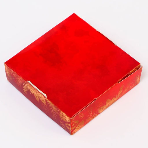 Цена за 5 шт. Коробка новогодняя подарочная складная с окном Исполнения желаний, 10?10?3 см - UPAK LAND фото 4