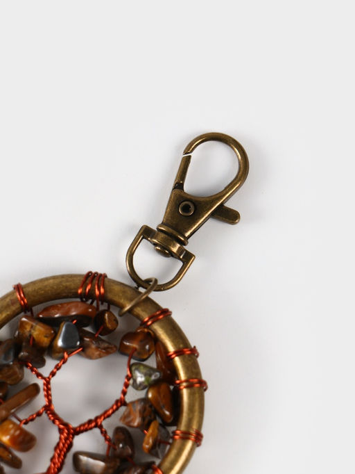 Брелок ловец снов «Великое древо», 19 см, золотистый