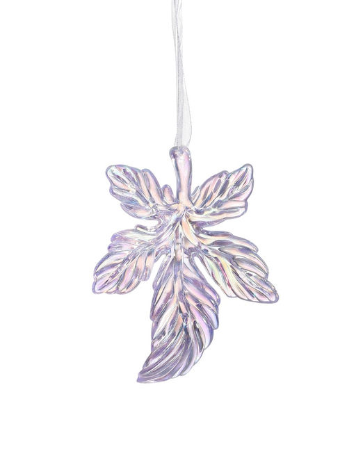 Цена за 2 шт. Ёлочная игрушка Зимнее волшебство. Волшебный листок, 118.2 см, прозрачный перелив  фото 7