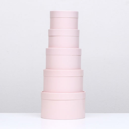 Набор шляпных коробок 5 в 1,Пастельный 20 х 12,18 х 11,16 х 10,14 х 9,13 х 8,5 см - Simaland фото 7