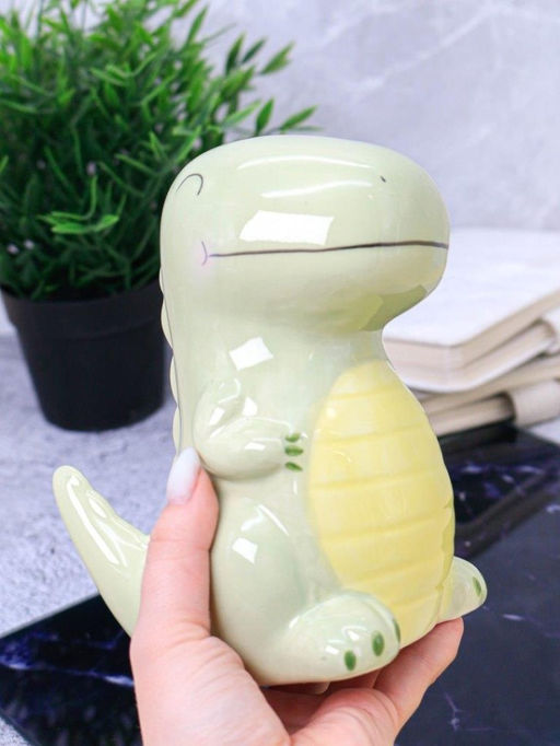 Копилка керамическая Green Dino, green (16,5х14 см)