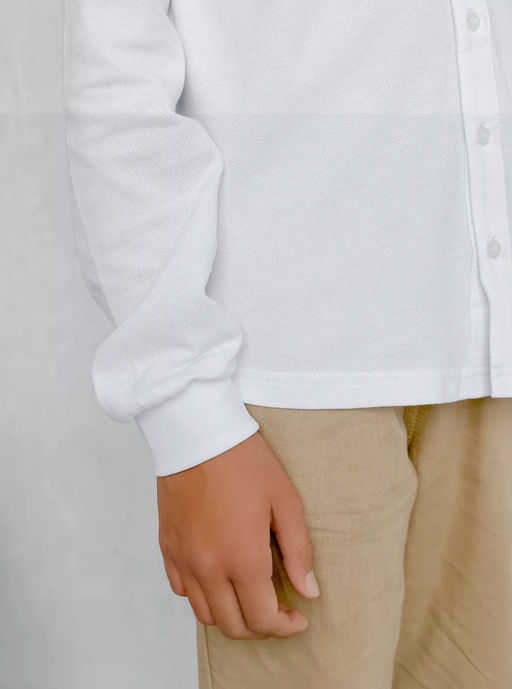 CRB wear/CWJB 63618-20 Сорочка для мальчика,белый/Ex.Cherubino  фото 4