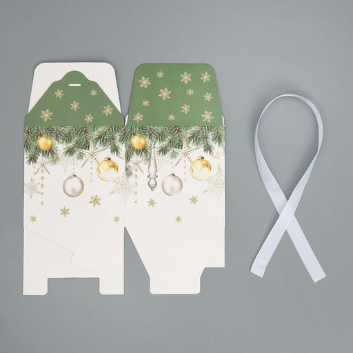 Коробка складная С Новым годом!, ёлочные украшения, 12 12 12 см - Дарите счастье фото 8