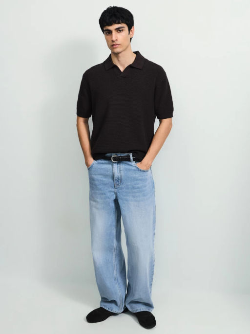 Джемпер поло фактурной вязки / Zarina фото 2