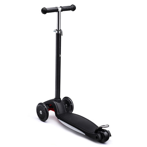 Самокат 3-х колесный ROCKET,колеса PU со светом, ABEC 7, черный