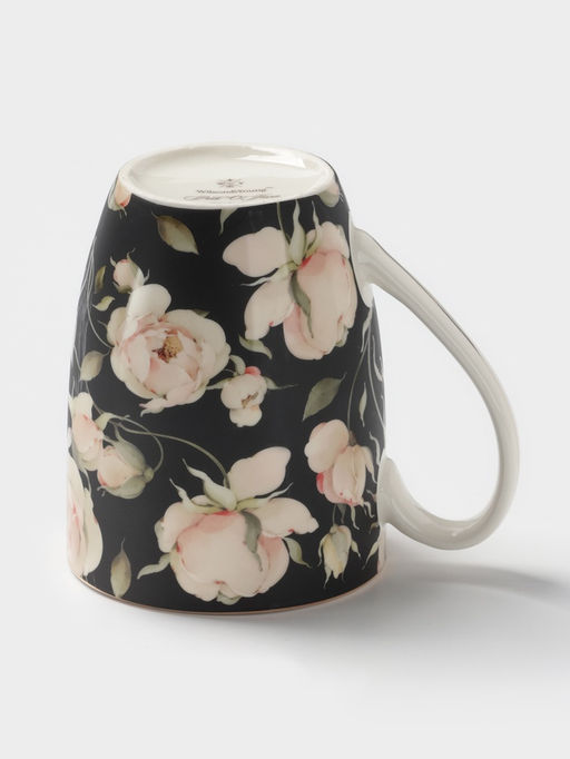 Кружка WY Pink Ohara, 350 мл, фарфор, чёрная