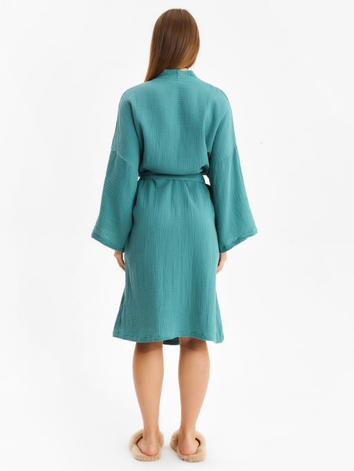 Халат домашний женский KAFTAN Basic, размер 48-50, зелёный
