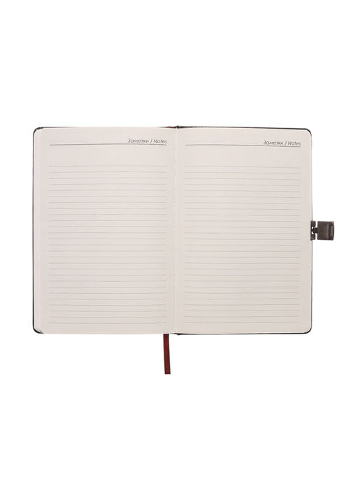 Ежедневник недатированный А5, 80 листов, обложка ПВХ, с хлястиком, чёрный