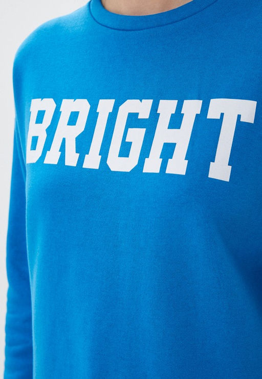 Голубая толстовка с текстовым принтом - Incity фото 7