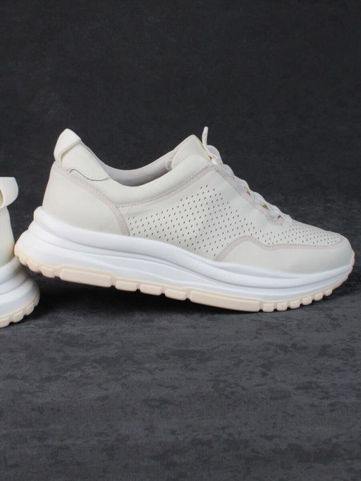 05-PDL250-2 LT. BEIGE Кроссовки женские (натуральная кожа)