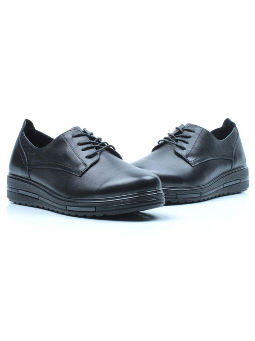 03-5066 BLACK Полуботинки женские (натуральная кожа) - Фабричный китай фото 13