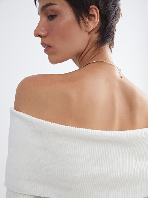 Kay?k Yaka Kad?n Triko Kazak