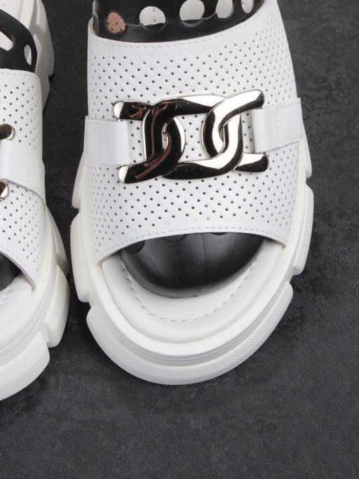 08-PEY148-1 WHITE Босоножки женские (натуральная кожа) - Фабричный китай фото 9