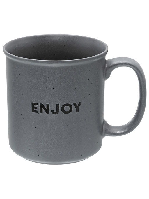 Кружка 550 мл 14*10*11см Наслаждайся, серая, фарфор - Elan gallery фото 9