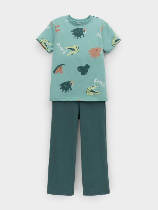 К 1646/динозавры,зеленый пижама для мал
