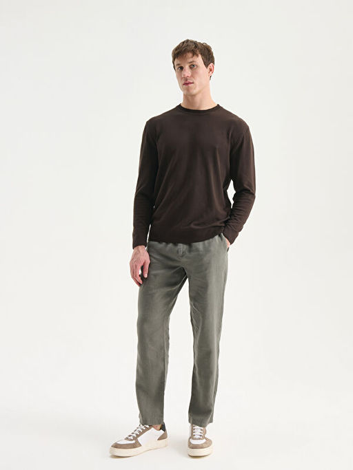 Bisiklet Yaka Erkek Triko Kazak