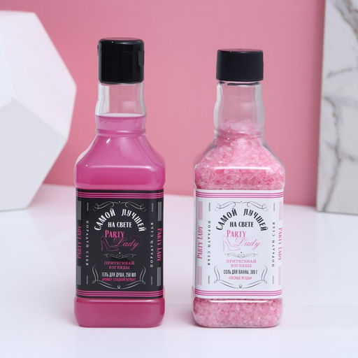 Подарочный набор косметики PARTY LADY: гель для душа виски 250 мл и соль для ванны 300 г, Чистое счастье