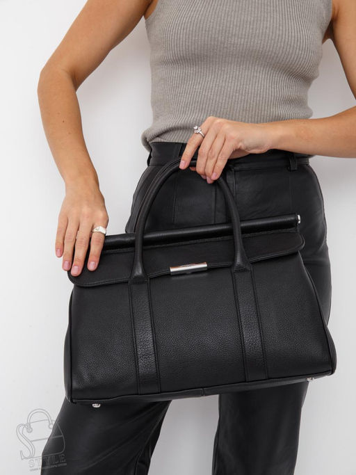 Сумка женская кожаная 98321S black Velina Fabbiano-Safenta