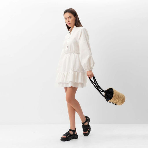 Платье женское короткое MIST Summer time, белое, размер 40-42