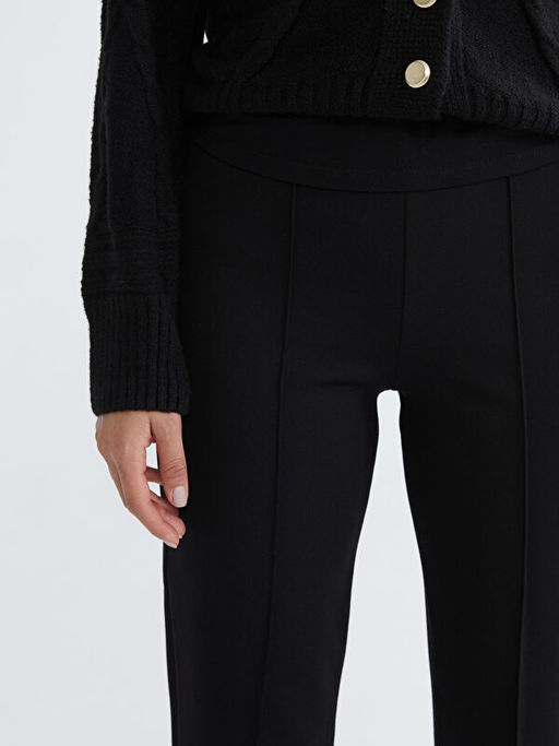 Dar Fit Kad?n Pileli Pantolon