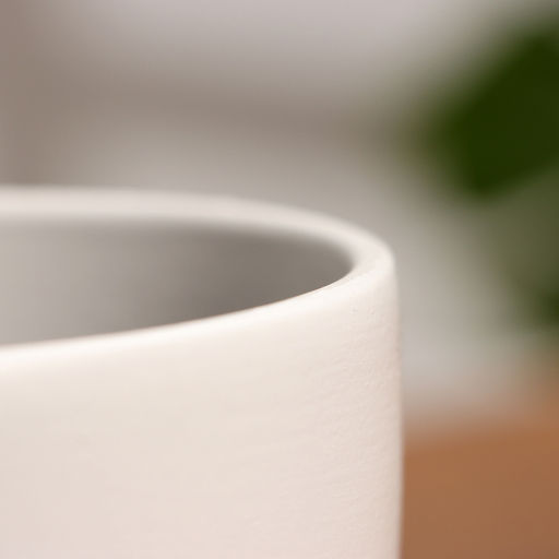 Горшок для цветов Колор гейм, керамический, с поддоном, 800 мл, белый - Simaland фото 3