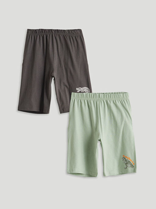 Beli Lastikli Erkek ?ocuk Pijama ?ort 2li