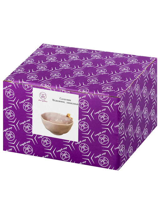 Салатник 650 мл 17*15*9,5 см Медвежонок фарфор, лавандовый - Elan gallery фото 6