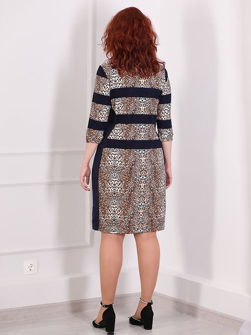 Леопардовое платье женское теплое - Almond фото 8