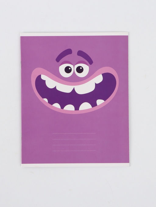 Цена за 20 шт. Тетрадь А5, 12 листов в косую линейку "Мордочки" микс